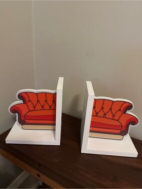 Friends themed Red Sofa Decorative Bookends - Pair